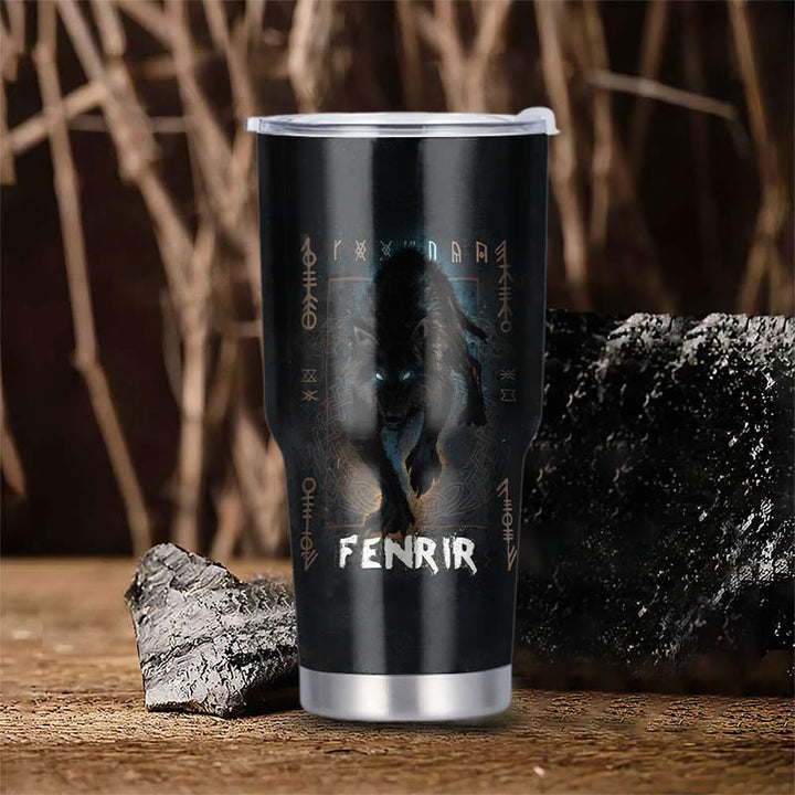 WorldNorse Nordic Odin God Wolf Fenrir Tumbler