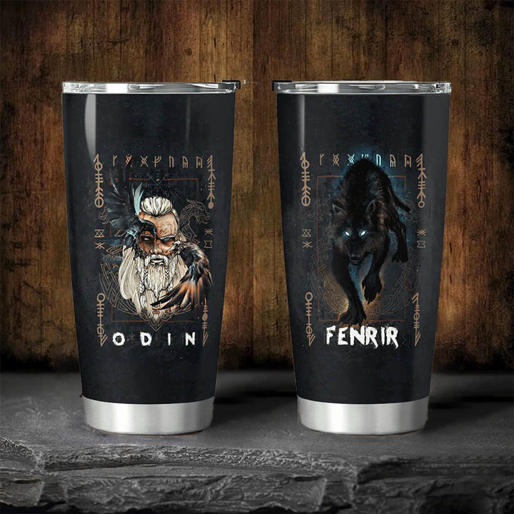 WorldNorse Nordic Odin God Wolf Fenrir Tumbler