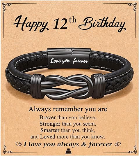 WorldNorse Love You Forever Inspirational Leather Bracelet