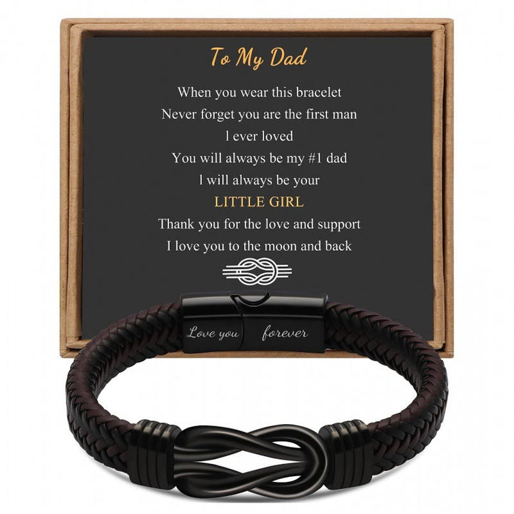 WorldNorse Love You Forever Inspirational Leather Bracelet