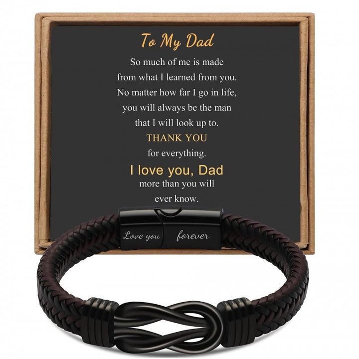 WorldNorse Love You Forever Inspirational Leather Bracelet
