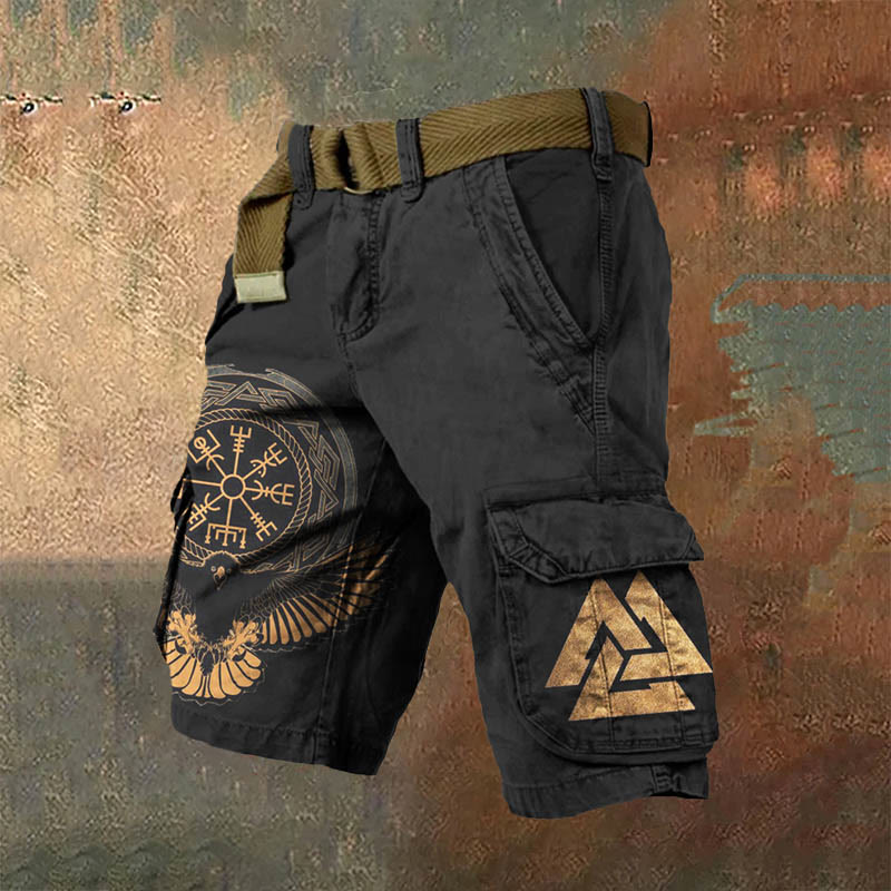 WorldNorse Valknut Vegvisir Cargo Shorts - US/UK/AU50，EU60 (5XL) - image 1