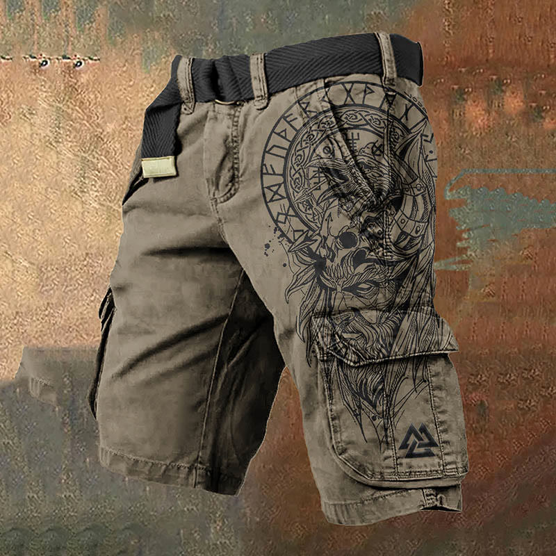 WorldNorse Vegvisir Valknut Cargo Shorts - US/UK/AU50，EU60 (5XL) - image 1
