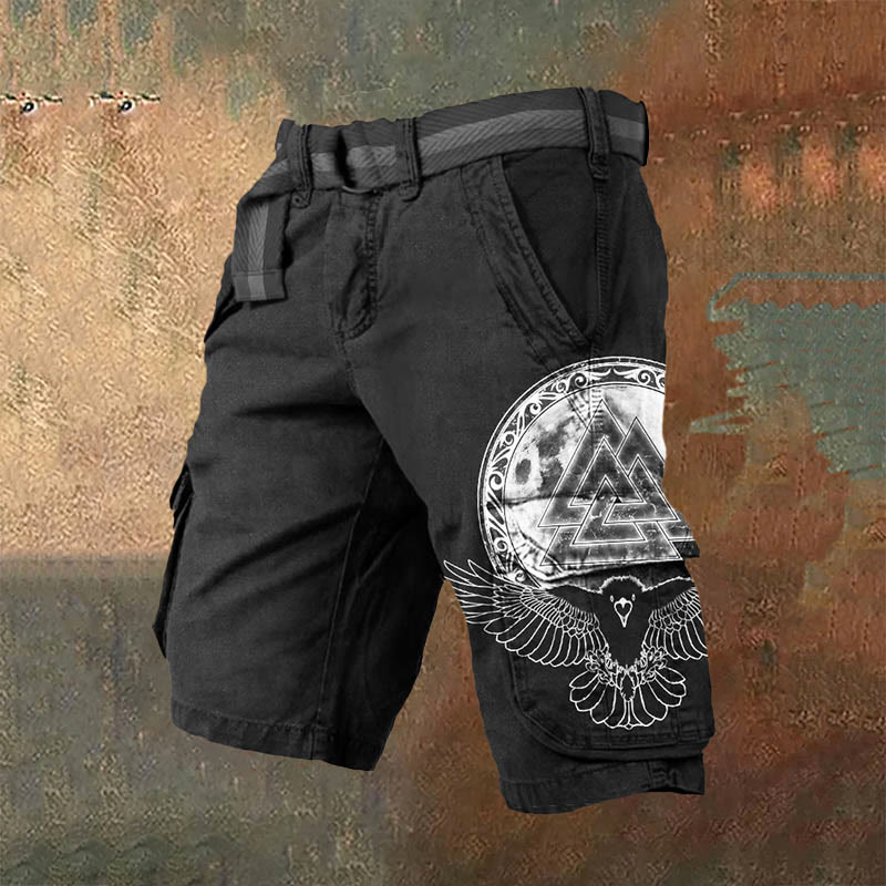 WorldNorse Viking Valknut Cargo Shorts - US/UK/AU50，EU60 (5XL) - image 1