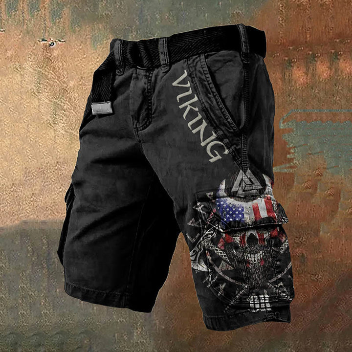 WorldNorse Viking Valknut Pirate Captain Cargo Shorts - US/UK/AU50，EU60 (5XL) - image 0