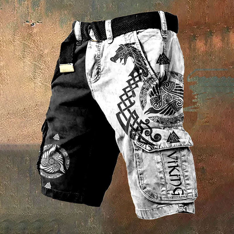WorldNorse Norse Dragon Valknut Cargo Shorts - US/UK/AU50，EU60 (5XL) - image 1