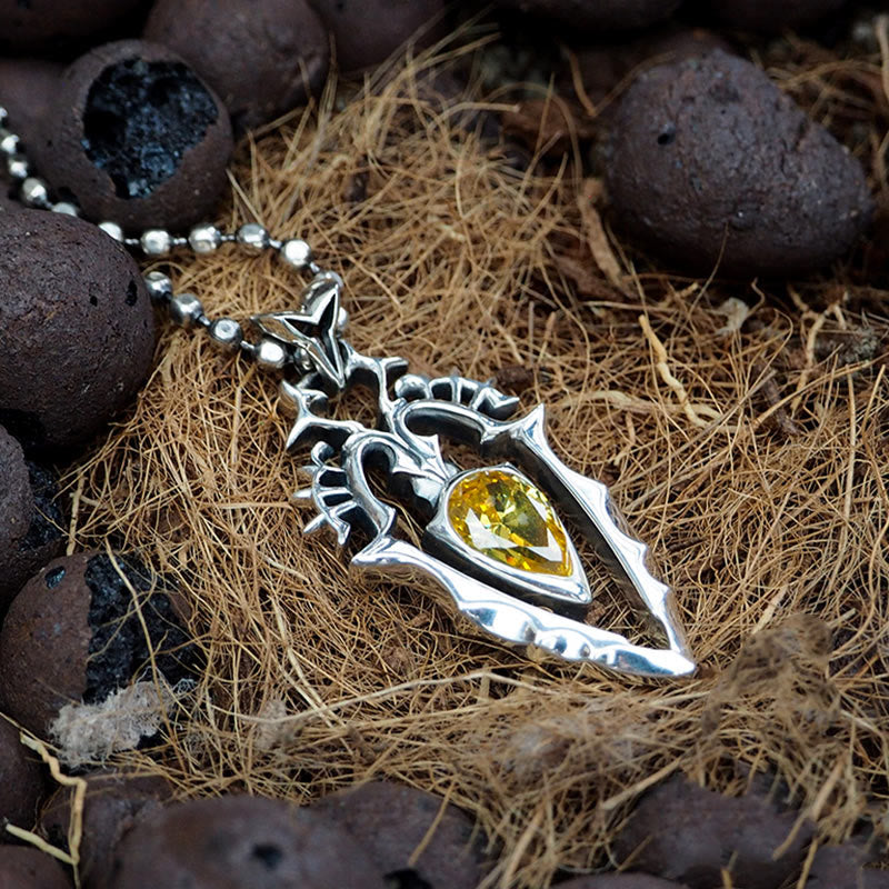 WorldNorse 925 Sterling Silver Gothic Spear Necklace