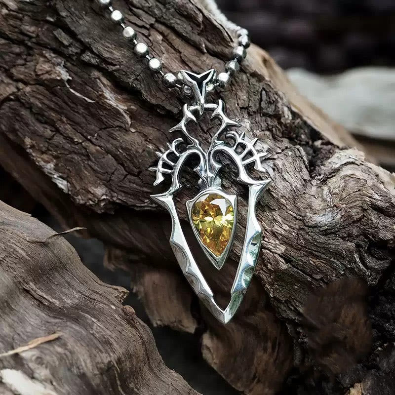 WorldNorse 925 Sterling Silver Gothic Spear Necklace