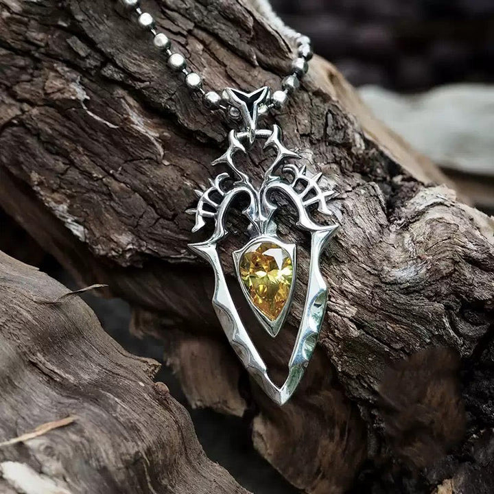 WorldNorse 925 Sterling Silver Gothic Spear Necklace