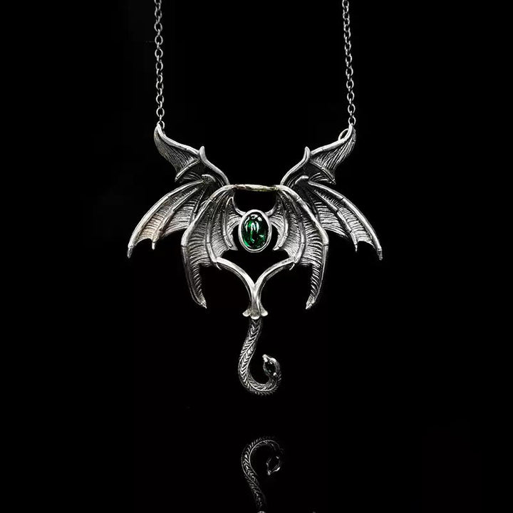 WorldNorse 925 Sterling Silver Dark Angel Demon Wings Necklace