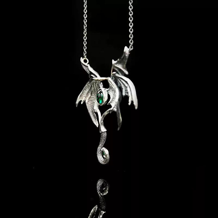 WorldNorse 925 Sterling Silver Dark Angel Demon Wings Necklace