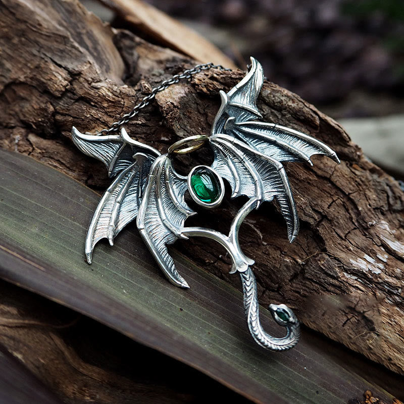 WorldNorse 925 Sterling Silver Dark Angel Demon Wings Necklace