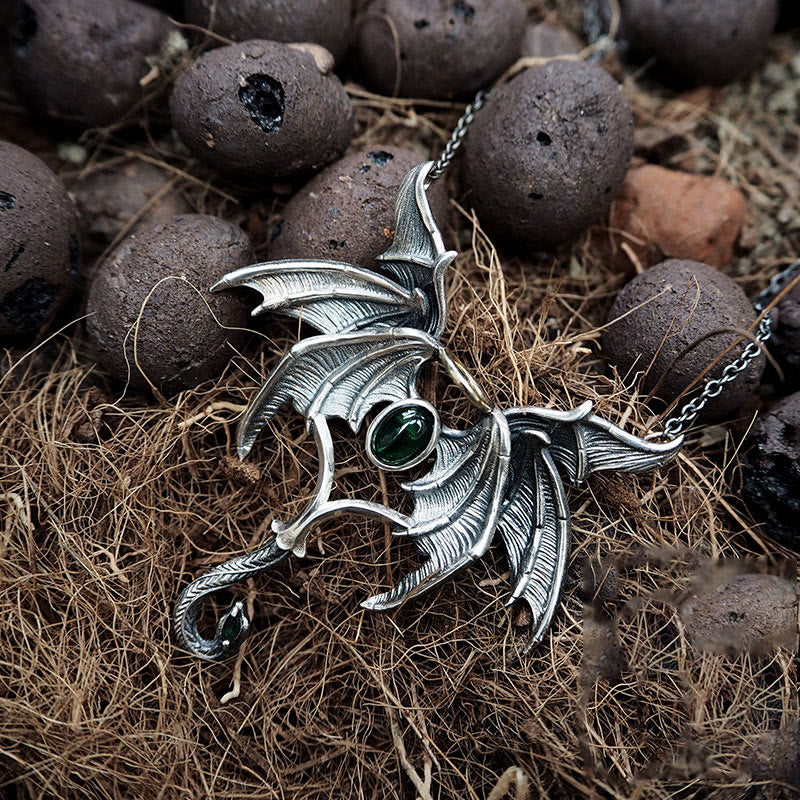 WorldNorse 925 Sterling Silver Dark Angel Demon Wings Necklace