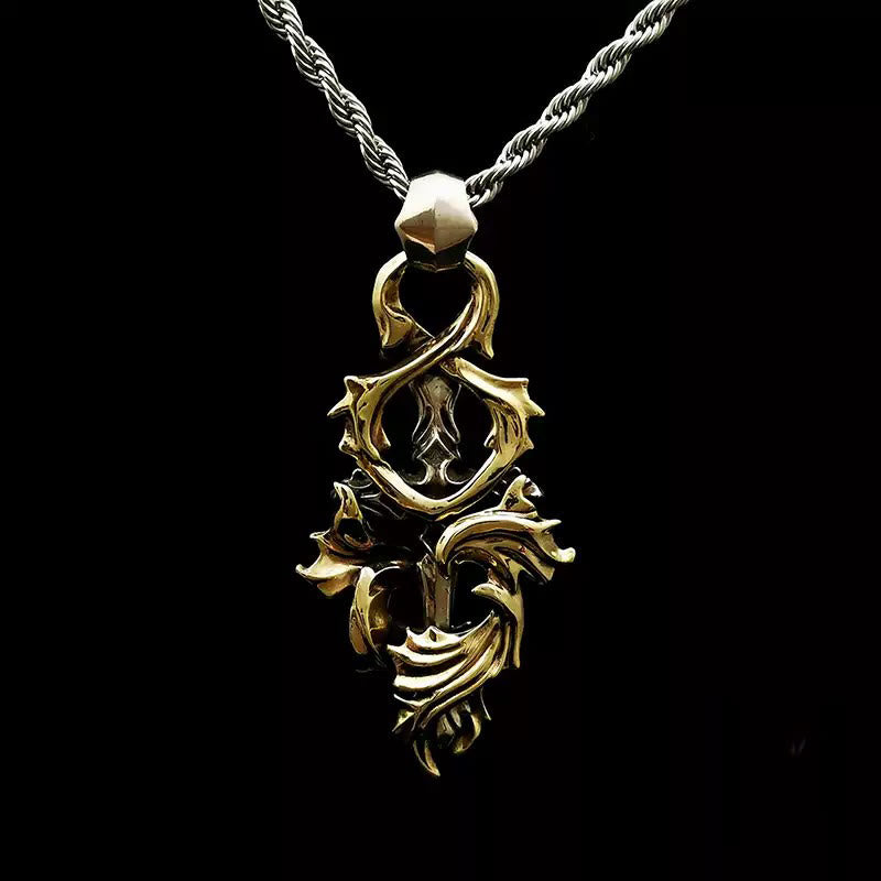 WorldNorse 925 Sterling Silver Garland Cross Necklace