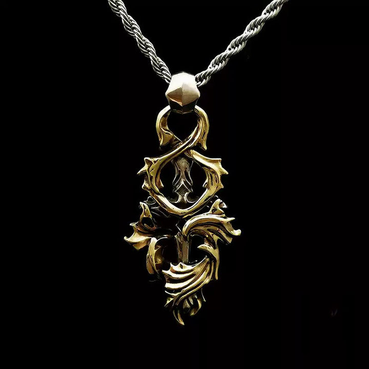 WorldNorse 925 Sterling Silver Garland Cross Necklace