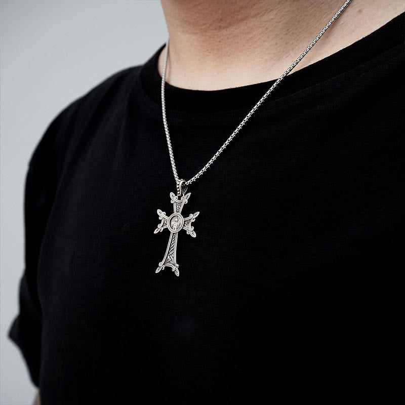 WorldNorse 925 Sterling Silver Triquetra Cross Necklace