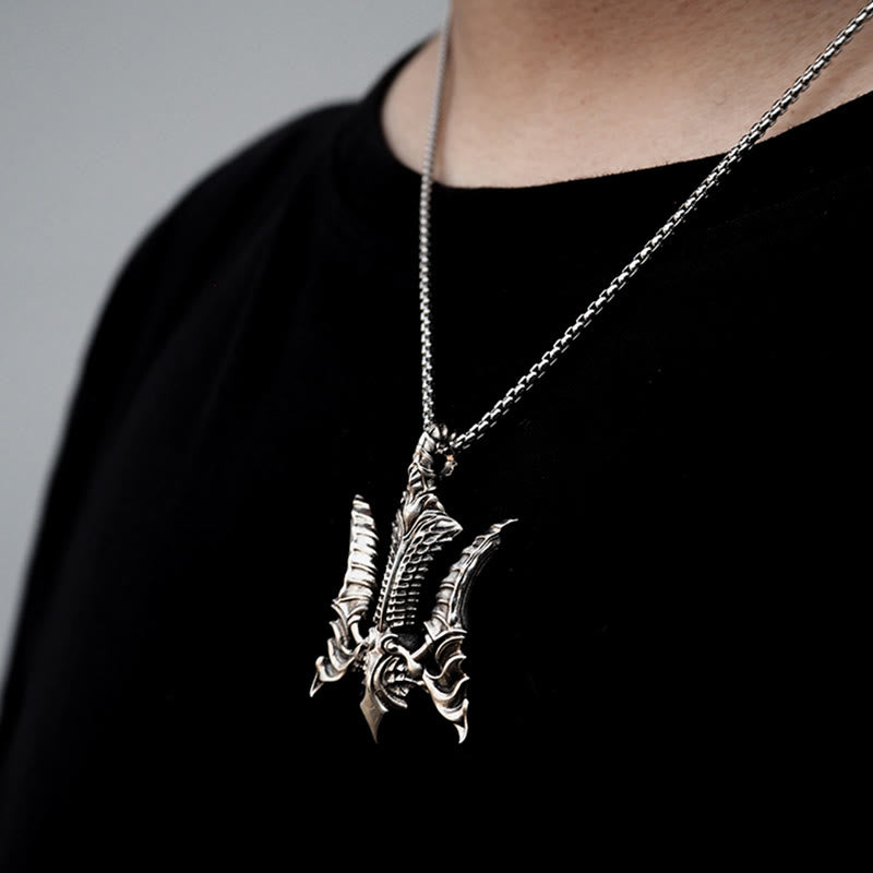 WorldNorse 925 Sterling Silver Aquaman Trident Necklace