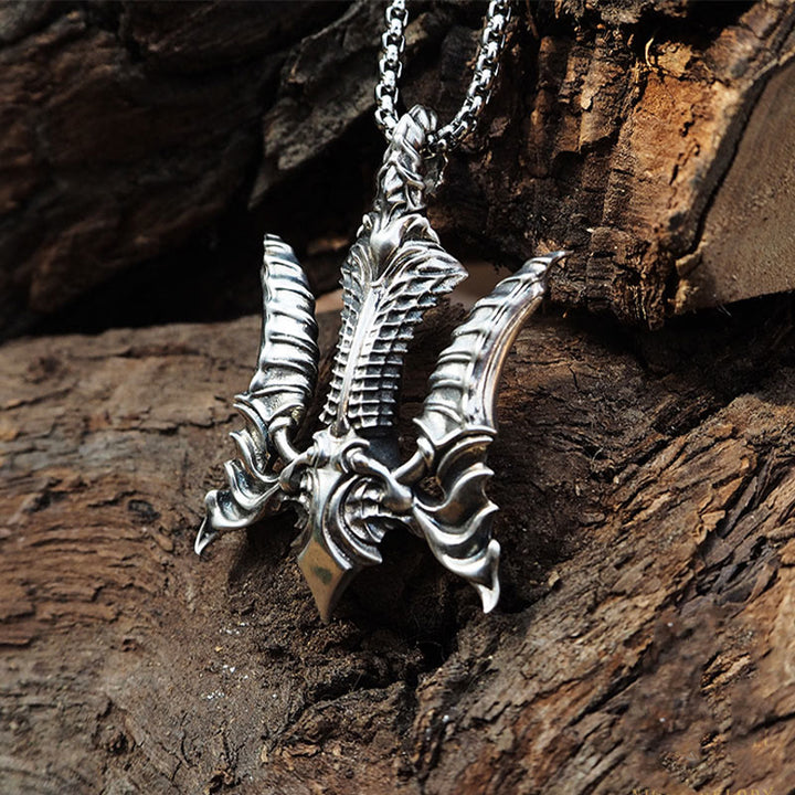 WorldNorse 925 Sterling Silver Aquaman Trident Necklace