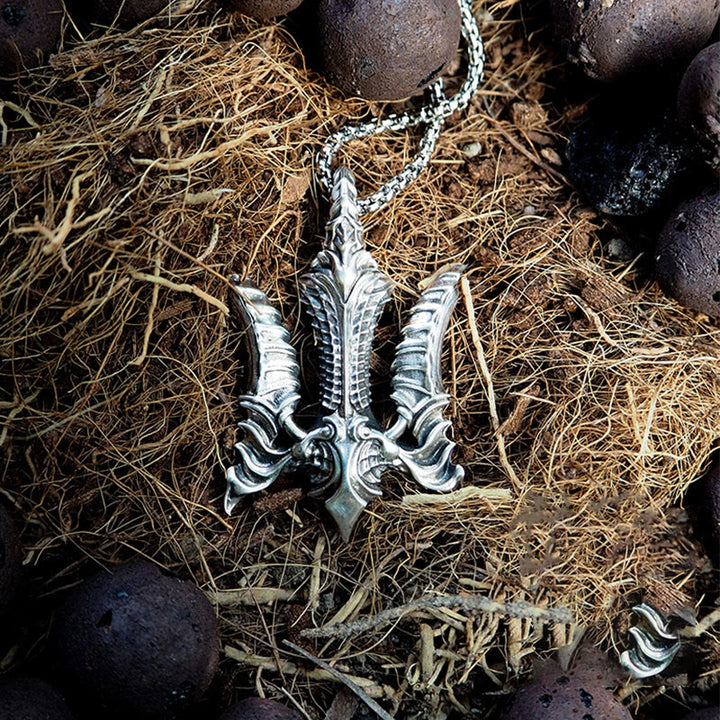 WorldNorse 925 Sterling Silver Aquaman Trident Necklace