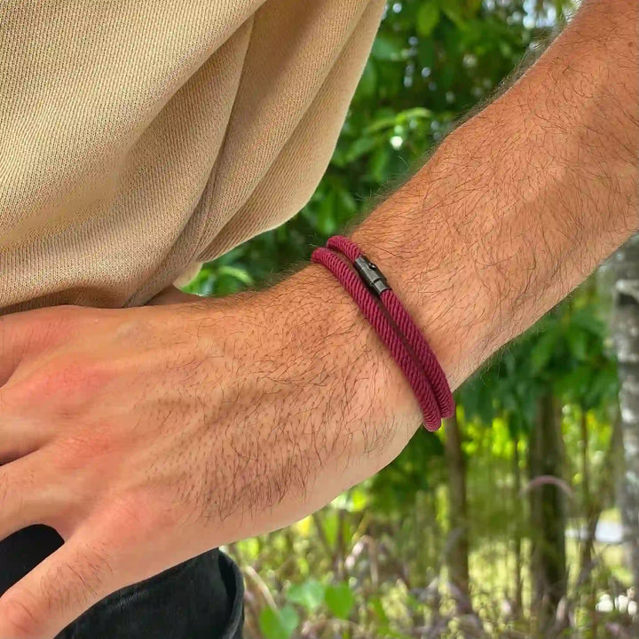 WorldNorse Minimalist Stainless Steel Magnetic Clasp Braided Bracelet