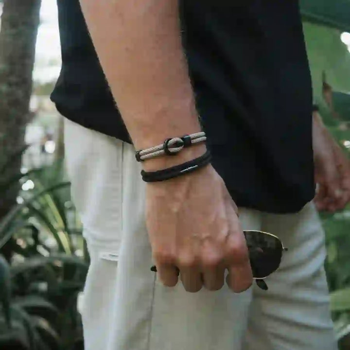 WorldNorse Minimalist Stainless Steel Magnetic Clasp Braided Bracelet