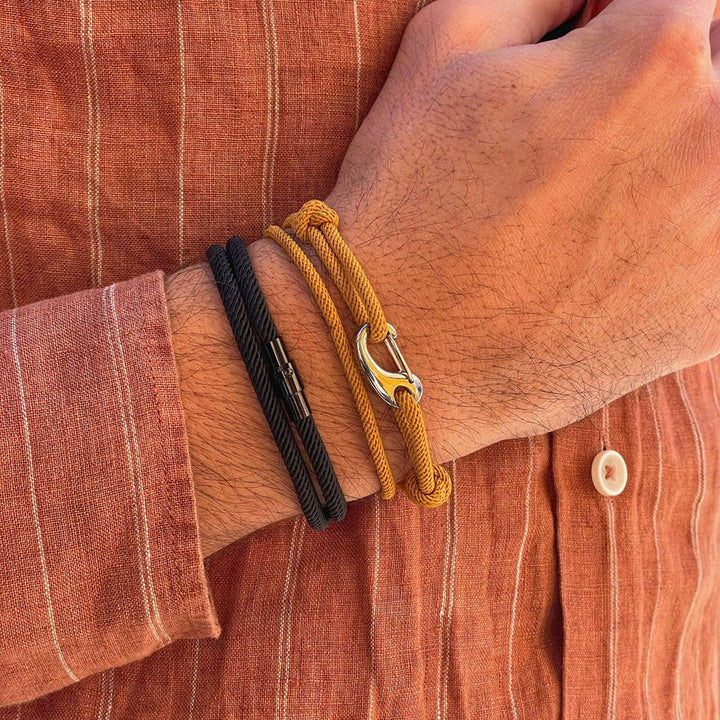 WorldNorse Minimalist Stainless Steel Magnetic Clasp Braided Bracelet
