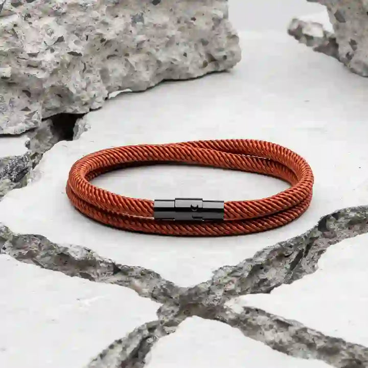 WorldNorse Minimalist Stainless Steel Magnetic Clasp Braided Bracelet
