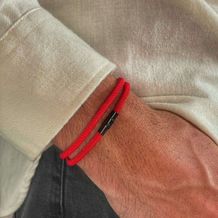 WorldNorse Minimalist Stainless Steel Magnetic Clasp Braided Bracelet