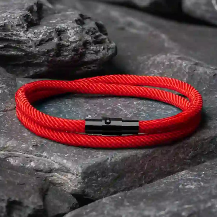 WorldNorse Minimalist Stainless Steel Magnetic Clasp Braided Bracelet