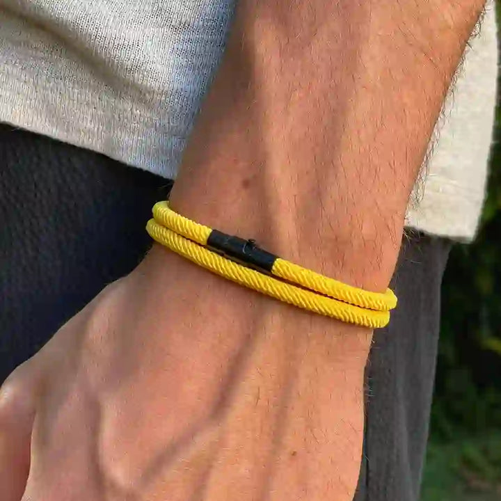 WorldNorse Minimalist Stainless Steel Magnetic Clasp Braided Bracelet