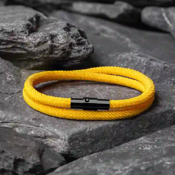 WorldNorse Minimalist Stainless Steel Magnetic Clasp Braided Bracelet