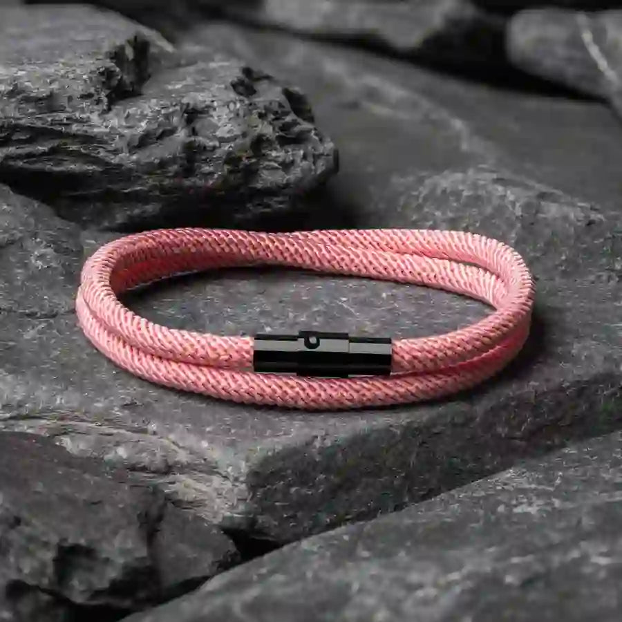 WorldNorse Minimalist Stainless Steel Magnetic Clasp Braided Bracelet