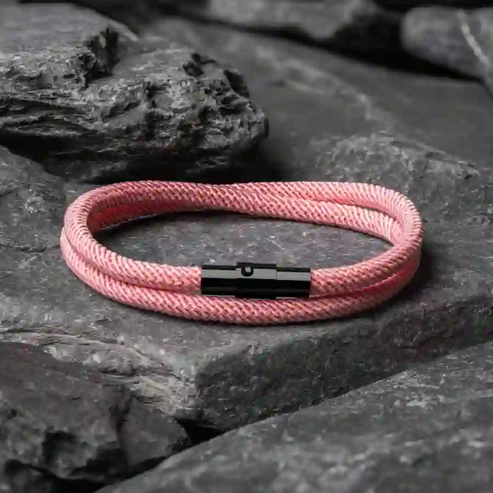 WorldNorse Minimalist Stainless Steel Magnetic Clasp Braided Bracelet