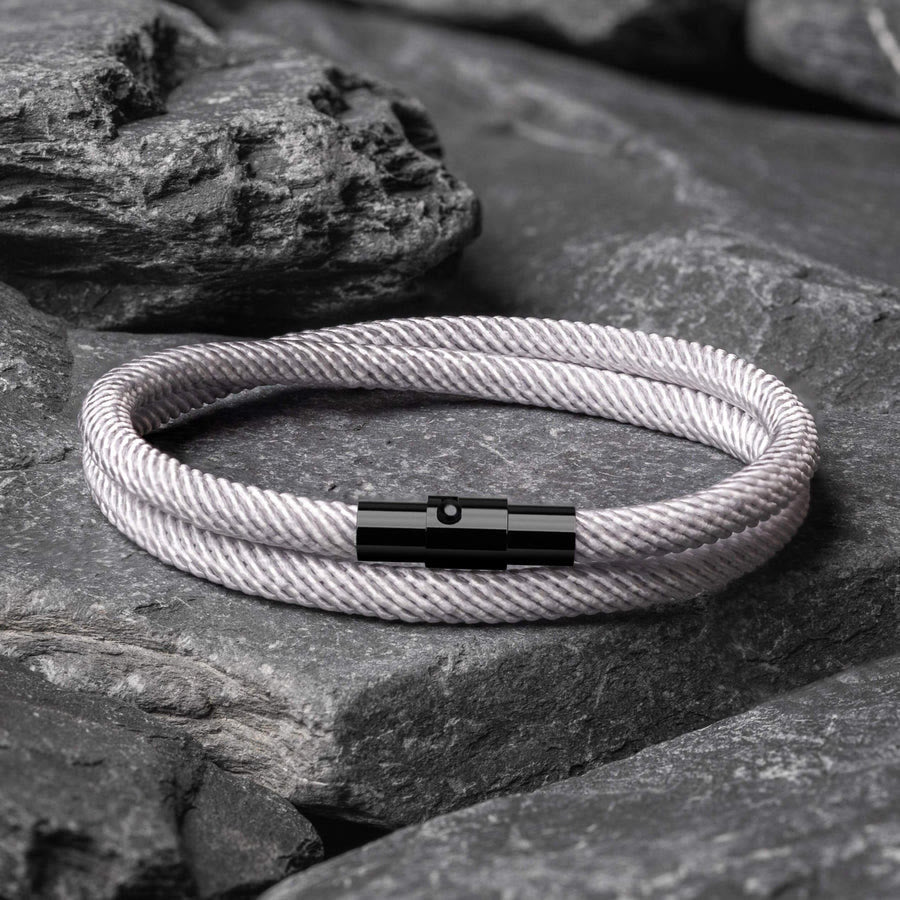 WorldNorse Minimalist Stainless Steel Magnetic Clasp Braided Bracelet