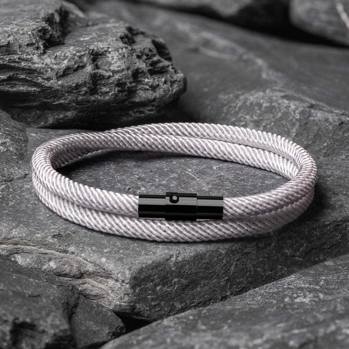 WorldNorse Minimalist Stainless Steel Magnetic Clasp Braided Bracelet