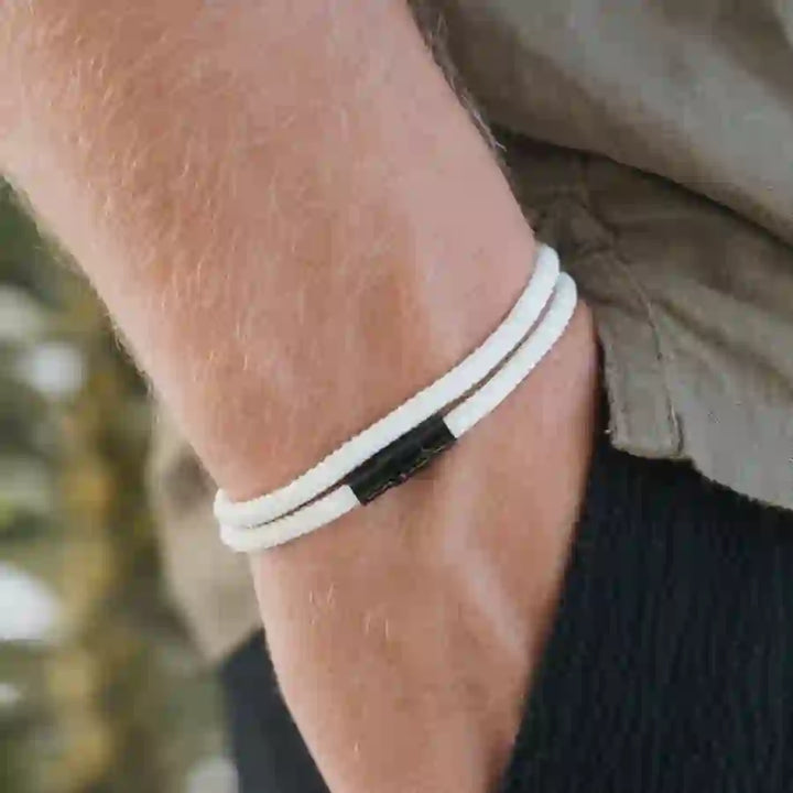 WorldNorse Minimalist Stainless Steel Magnetic Clasp Braided Bracelet