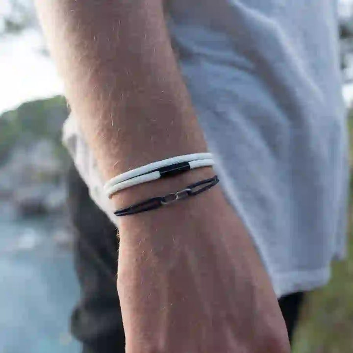 WorldNorse Minimalist Stainless Steel Magnetic Clasp Braided Bracelet