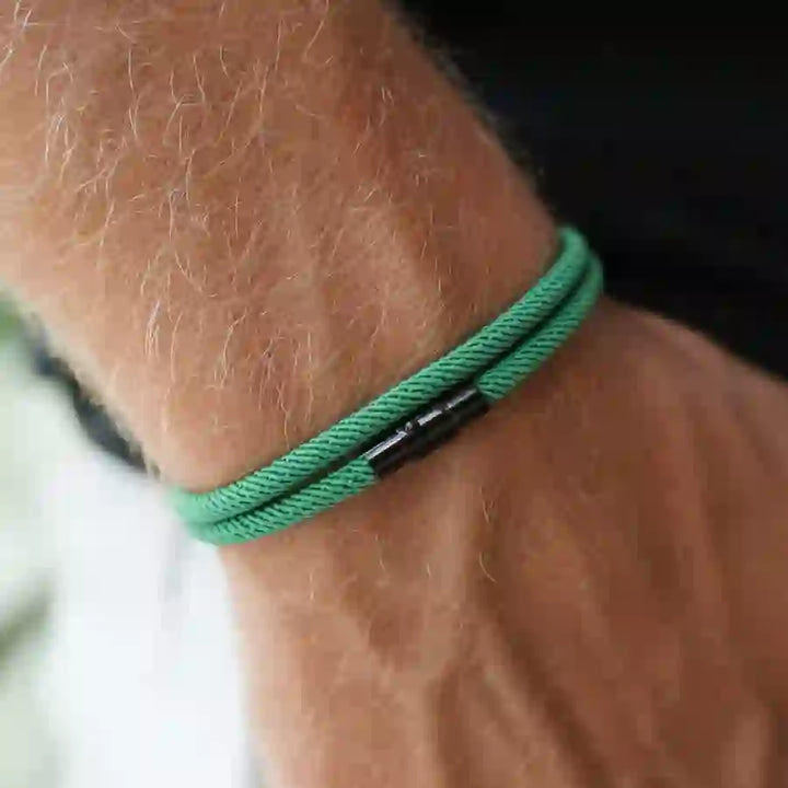 WorldNorse Minimalist Stainless Steel Magnetic Clasp Braided Bracelet