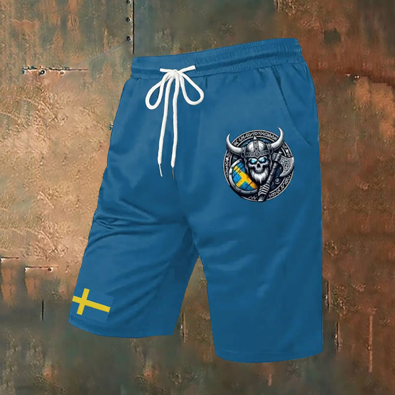 WorldNorse Viking Axe Casual Shorts - Blue - US/UK/AU52，EU62 (6XL) - image 4