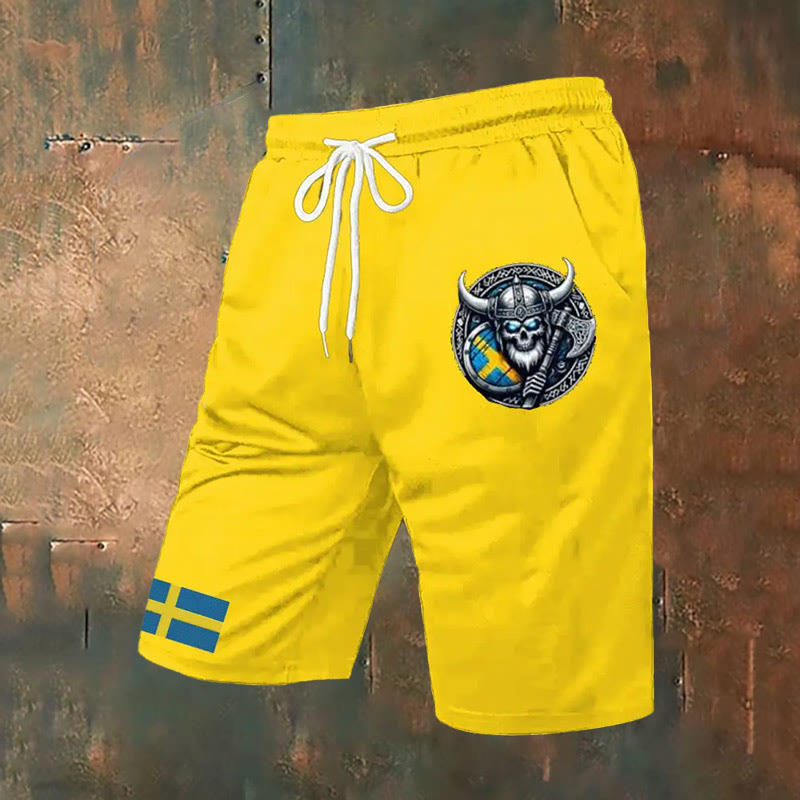 WorldNorse Viking Axe Casual Shorts - Yellow - US/UK/AU52，EU62 (6XL) - image 4