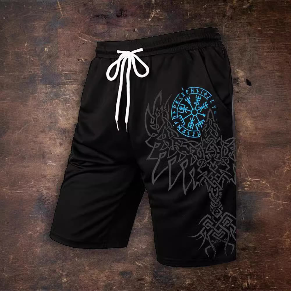 WorldNorse Vegvisir Raven Casual Shorts - Blue - US/UK/AU54，EU64 (7XL) - image 2