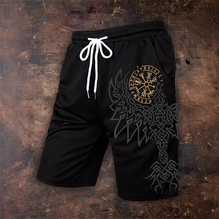 WorldNorse Vegvisir Raven Casual Shorts - Yellow - US/UK/AU54，EU64 (7XL) - image 3