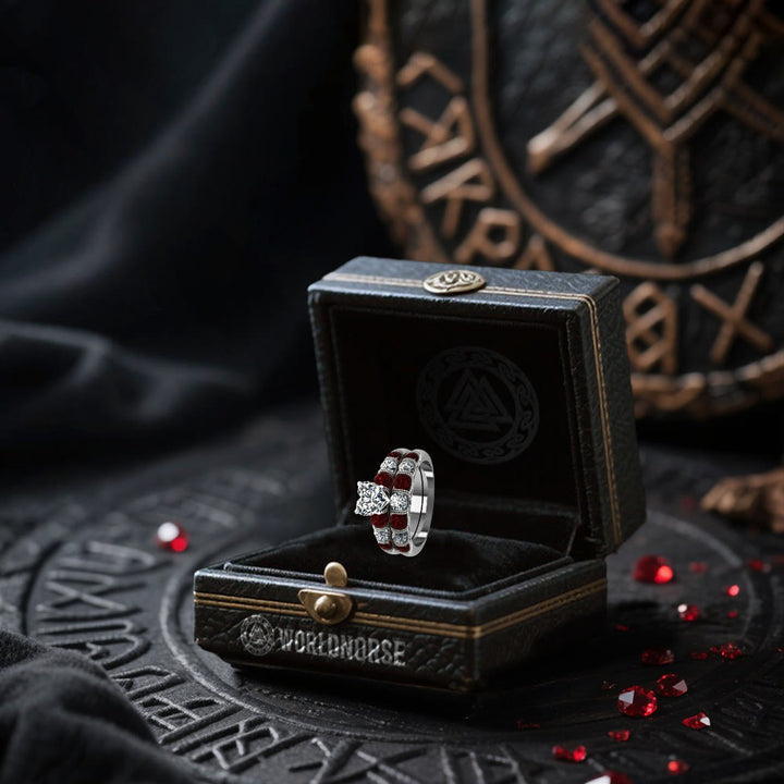 WorldNorse Freyja's Heart Garnet Ring - image 5