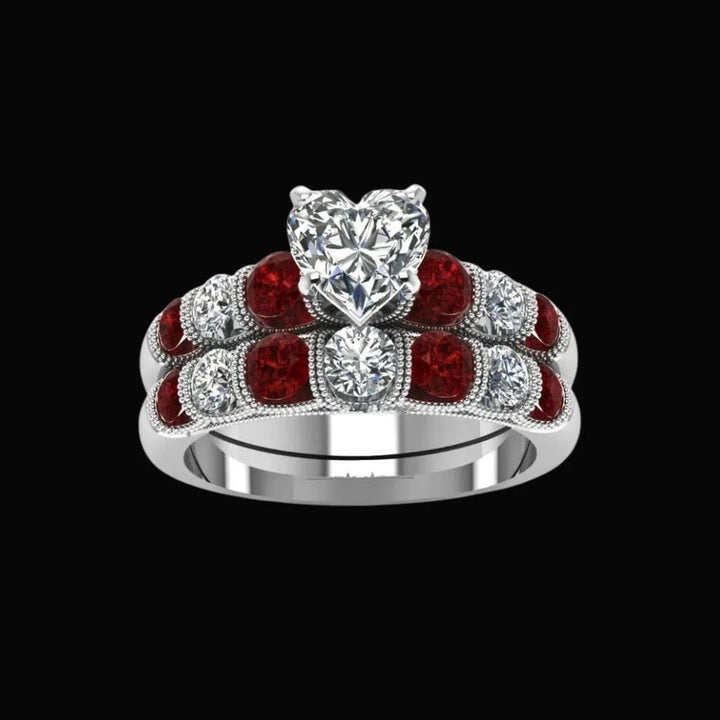 WorldNorse Freyja's Heart Garnet Ring - AU Size Y (US 12) - image 0