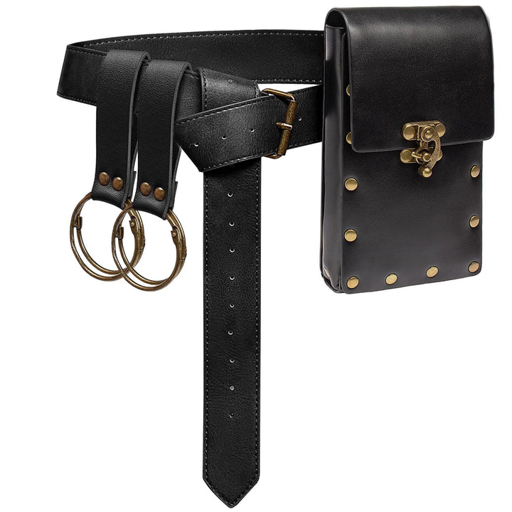 WorldNorse Ren Faire Belt Pouch Waist Bag - Black - image 6