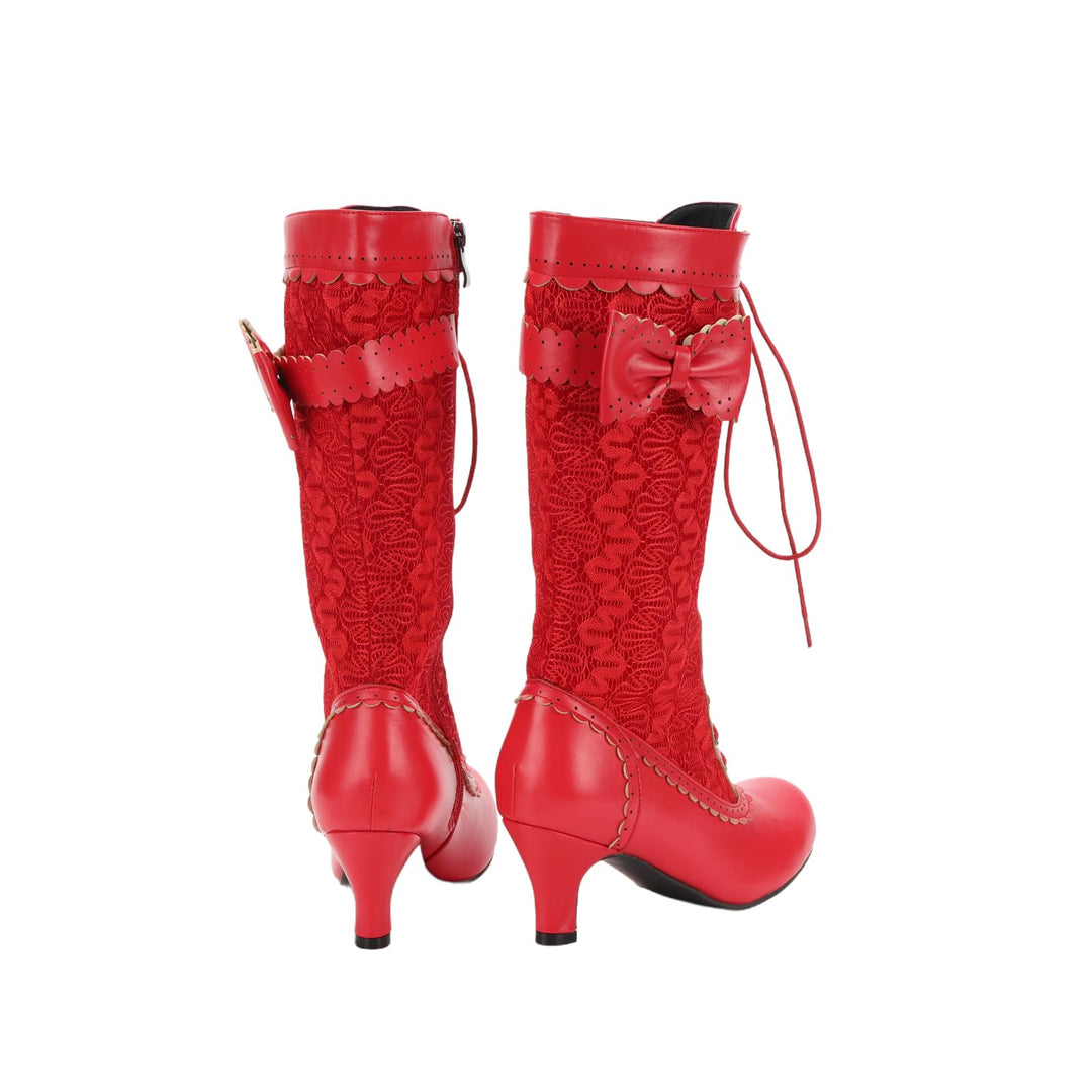 WorldNorse Women Mid Heel Lace Up Boots - image 6