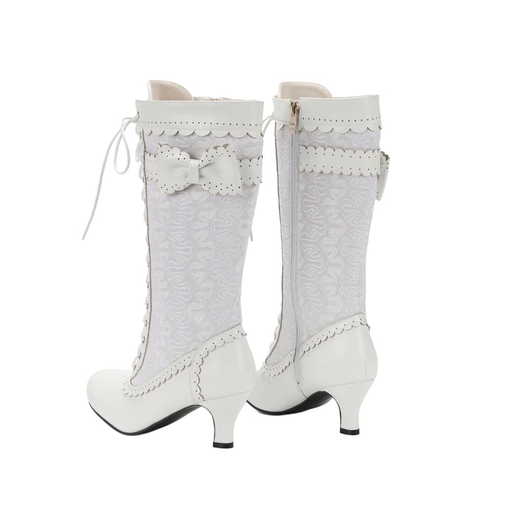WorldNorse Women Mid Heel Lace Up Boots - image 10