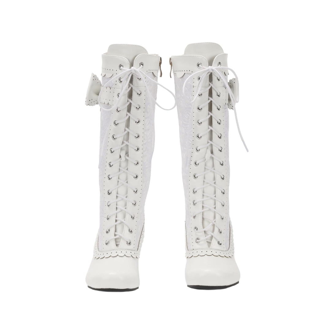 WorldNorse Women Mid Heel Lace Up Boots - image 9