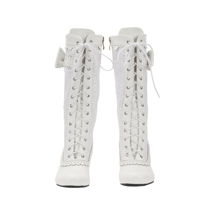 WorldNorse Women Mid Heel Lace Up Boots - image 9