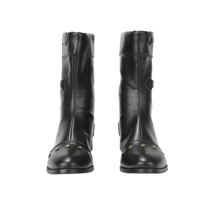 WorldNorse Men's Vintage Studded Pu Leather Boots - image 2